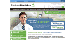 Desktop Screenshot of manitobadentist.ca